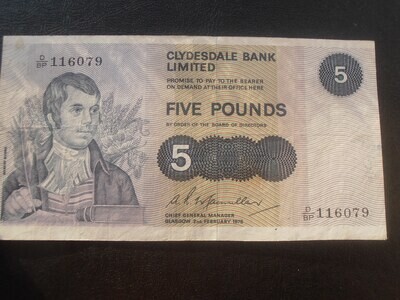 Clydesdale Bank £5 - 1976