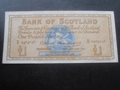 Bank of Scotland £1 - 1964