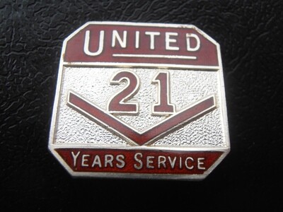 United Automobile Services 21 Year Service Badge