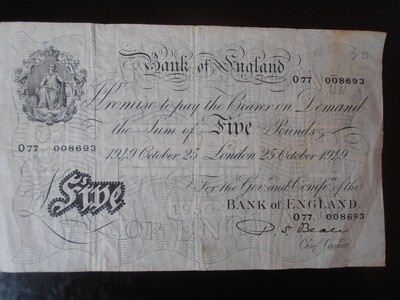 Bank of England £5 - 1949