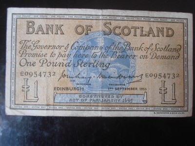 Bank of Scotland £1 - 1955