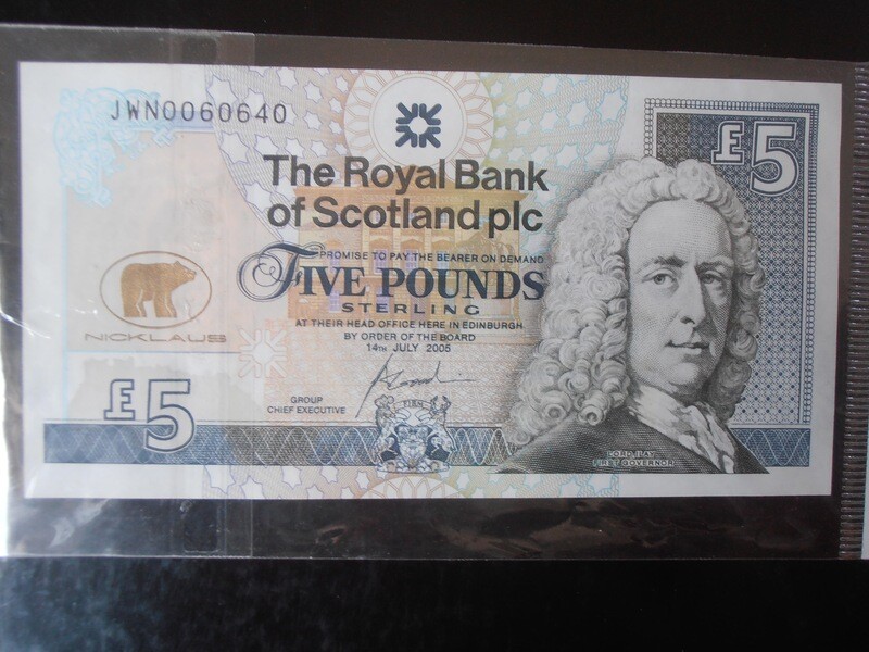 Royal Bank of Scotland £5  -  2005