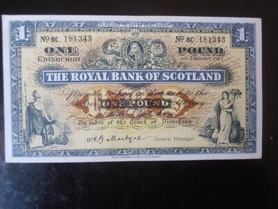 Royal Bank of Scotland £1 - 1961
