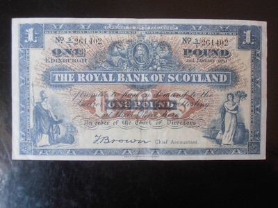 Royal Bank of Scotland £1 - 1951