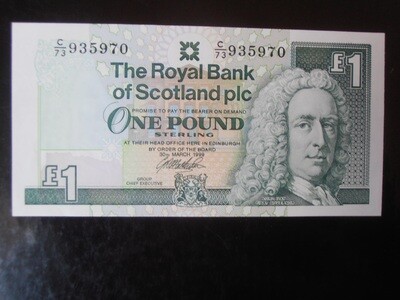 Royal Bank of Scotland £1 - 1999