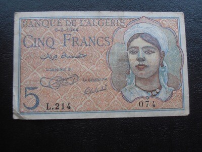 Algeria 5 Francs - 1944