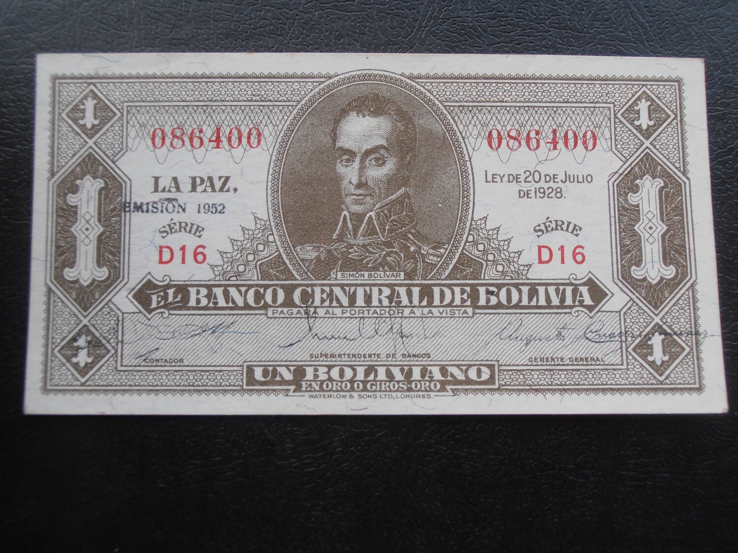 Bolivia 1 Boliviano  -  1928