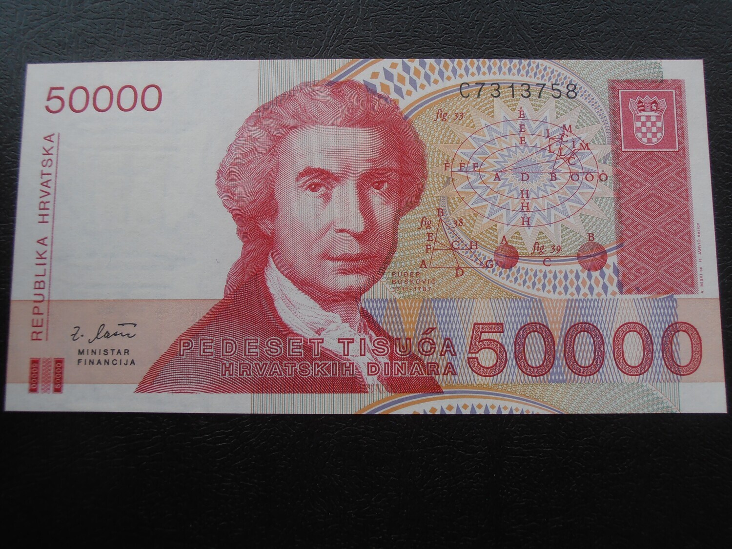 Croatia 50000 Kuna  -  1993