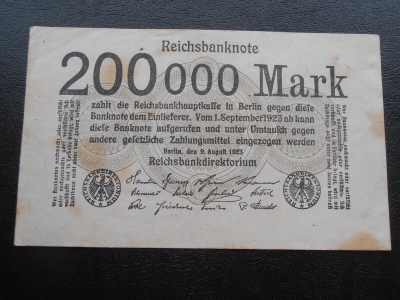 Germany 200,000 Marks  -  1923