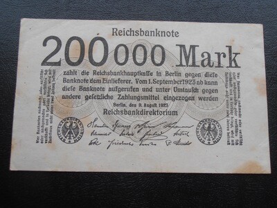 Germany 200,000 Marks - 1923
