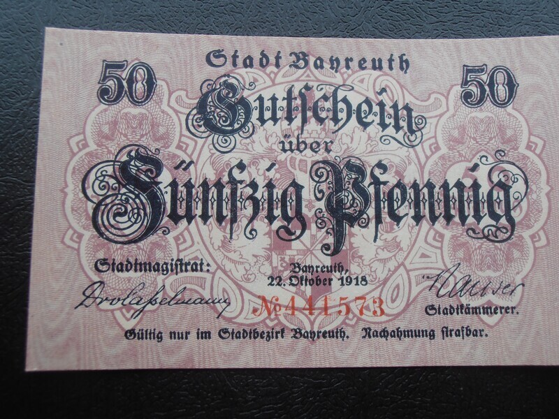Germany Bayreuth 50 Pfennigs  - 1918