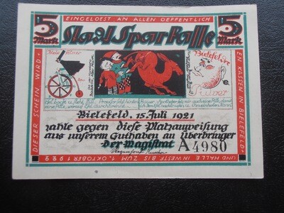 Germany Bielefeld 5 Marks - 1921