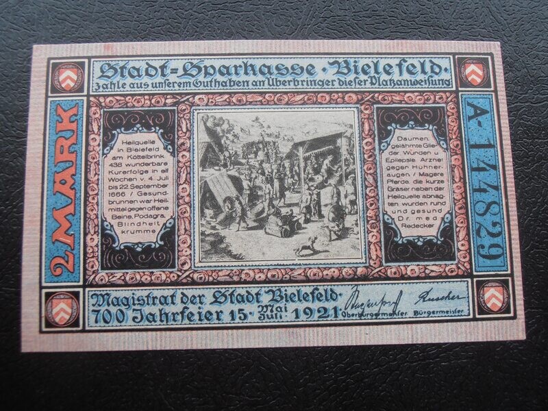 Germany Bielefeld 2 Marks  -  1921