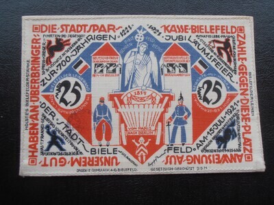 Germany Beilefeld 25 Marks - 1921 Silk