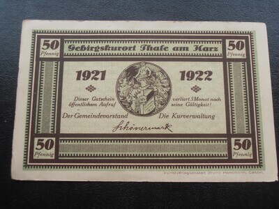Germany Thale 50 Pfennigs - 1921-22
