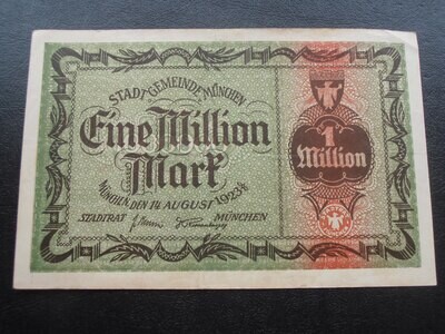 Germany Munich 1 Million Marks - 1923