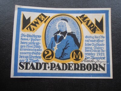 Germany Paderborn 2 Marks - 1921