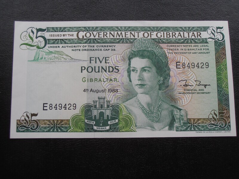 Gibraltar £5  -  1988