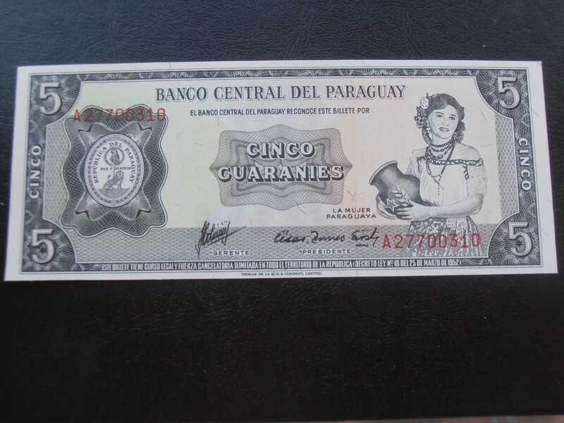Paraguay 5 Guarani  -  L1952