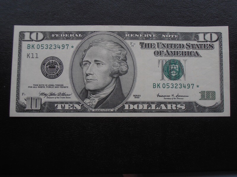 United States 10 Dollar  -  1999 *