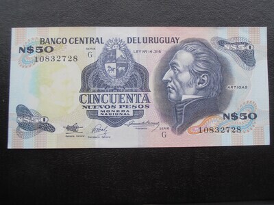 Uruguay 50 New Pesos - 1988-89