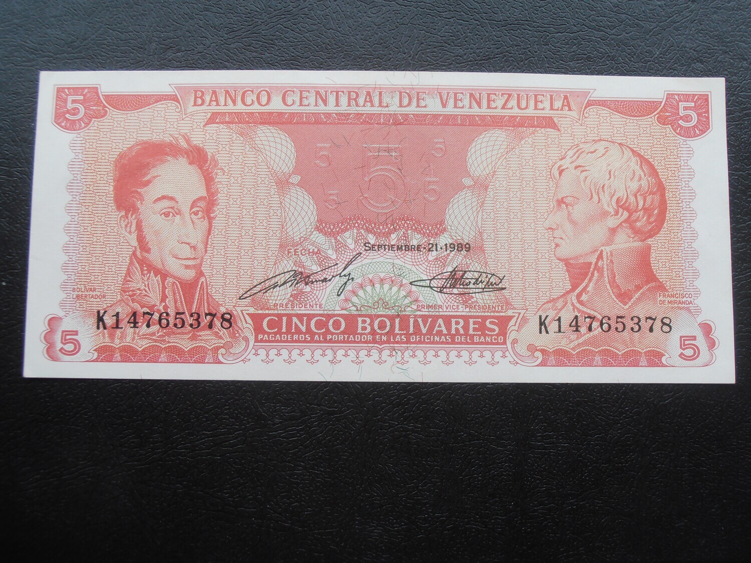 Venezuela 5 Bolivares - 1989