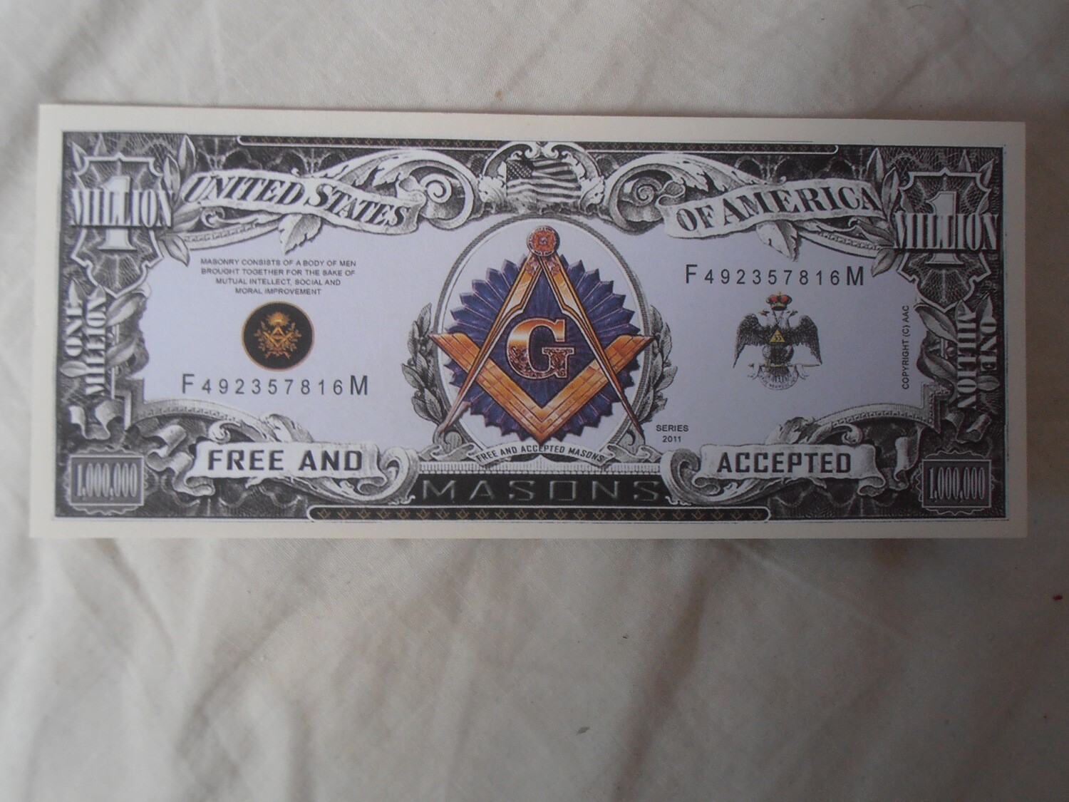 USA 1 Million - ND  (Masonic)