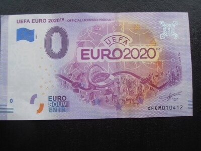 UEFA 2020 0 Euros Banknote