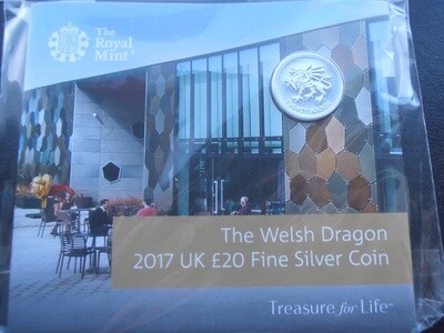 Silver Twenty Pounds - 2017 (Welsh Dragon)