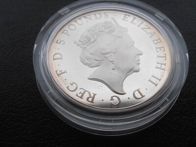 2015 - Silver Proof Five Pounds (Christening of Princess Charlotte)