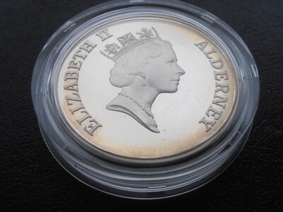 Alderney 2 Pounds - Silver Proof - 1999 (Total Eclipse of the Sun)