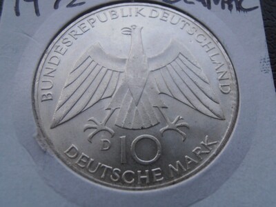Germany 10 Marks - 1972D (Munich Olympics)