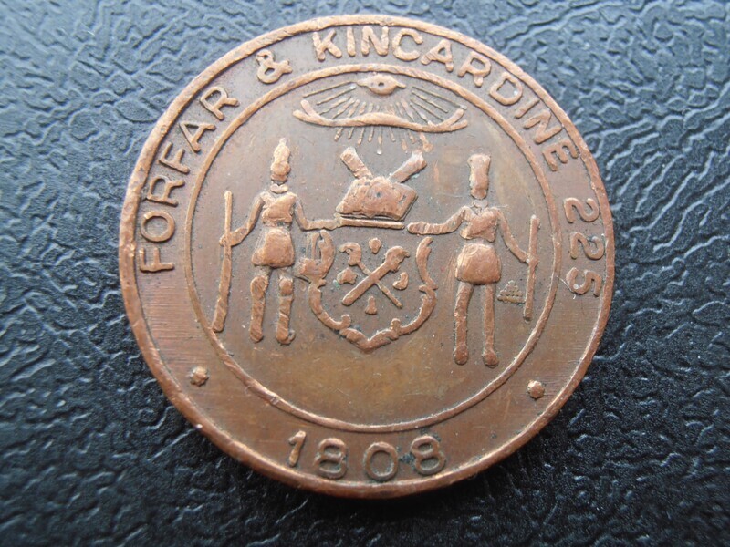 Masonic Penny Token Lodge Forfar & Kincardine No 225 (Dundee)