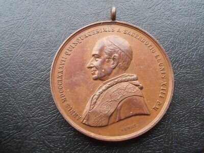 Vatican Papal Medal Leo XIII - 1887