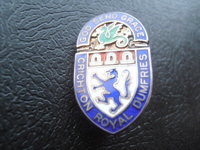 Dumfries Chrichton Royal Enamelled Badge (Scarce)