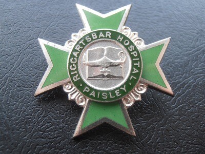Riccartsbar Hospital Paisley Badge (Green)