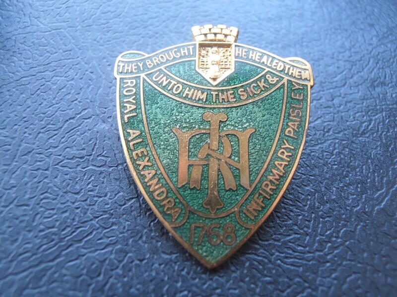 Royal Alexandra Infirmary Paisley Enamelled Badge
