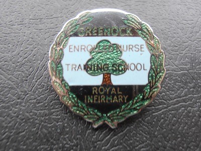 Greenock Enrolled Nurse Training School Royal Infirmary Badge