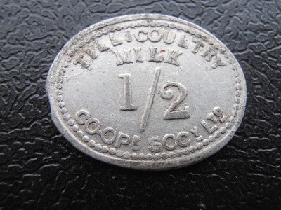 Tillicoultry Coop Society Limited 1/2 Milk Token