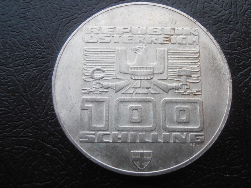 Austria 100 Schilling - 1976 (Winter Olympics Skijump)