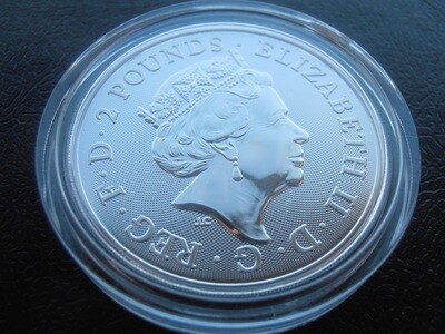 2019 - Two Pound Fine Silver (Year of the Pig)