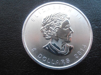 Canada 5 Dollars Fine Silver - 2014 (Bald Eagle)