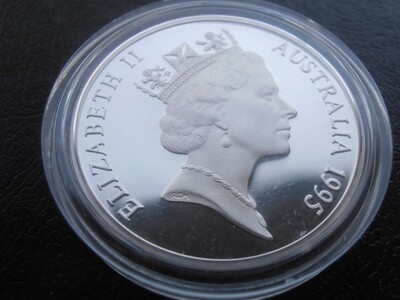 Australia $5 Silver Proof - 1995 (Cobb & Co 1853)