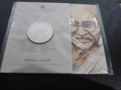 2021 - Five Pounds (Mahatma Gandhi)