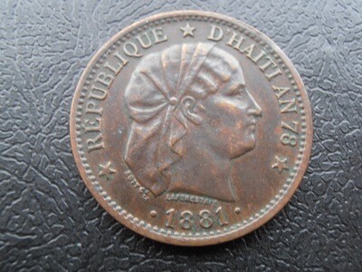 Haiti 2 Cents - 1881