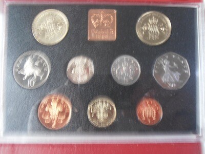 1989 - Proof Set (Red Leather Case)