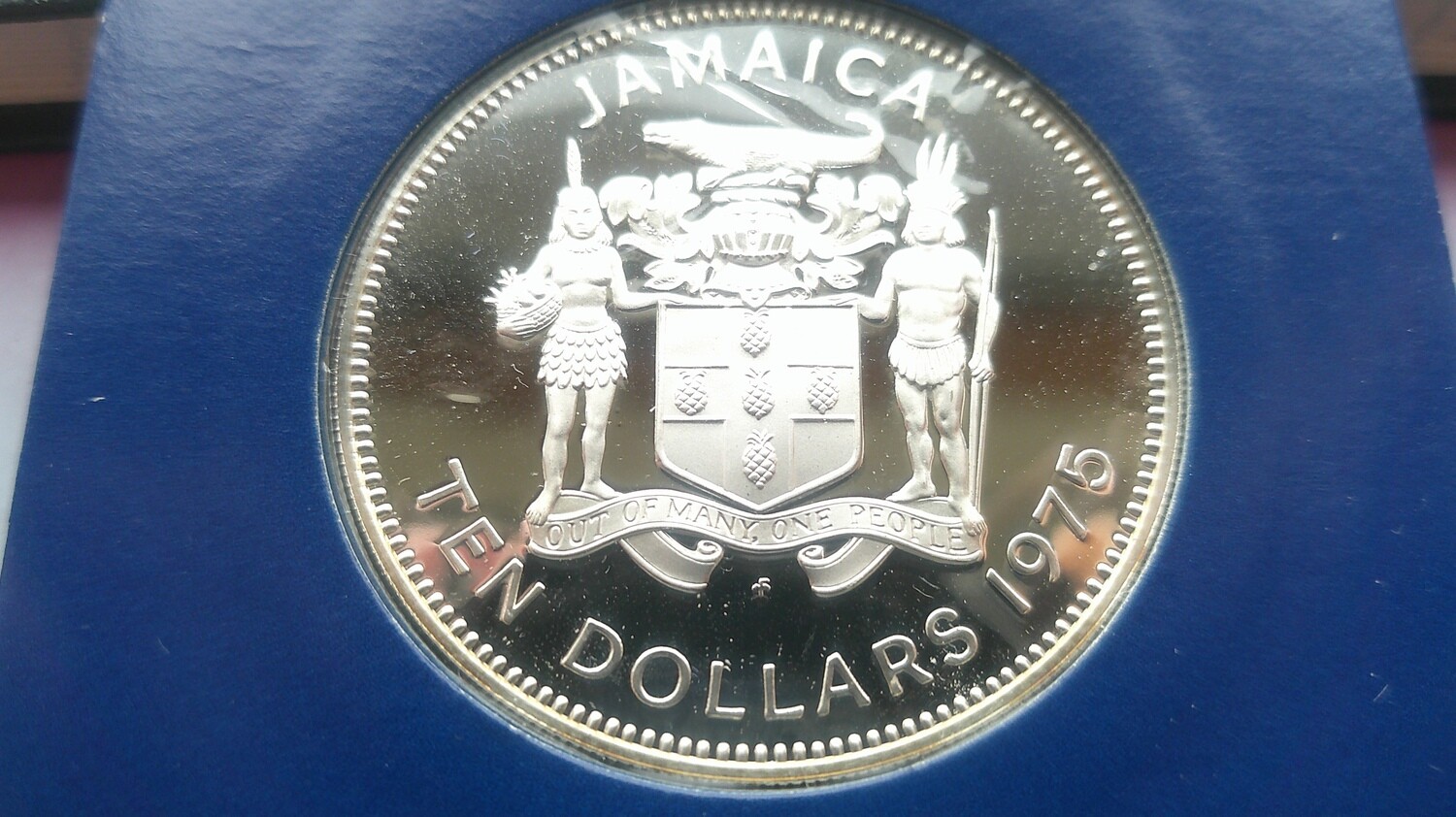 Jamaica 10 Dollars Silver Proof  - 1975 (Christopher Columbus)