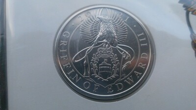 2021 - Queens Beast Five Pounds (Griffin of Edward III)