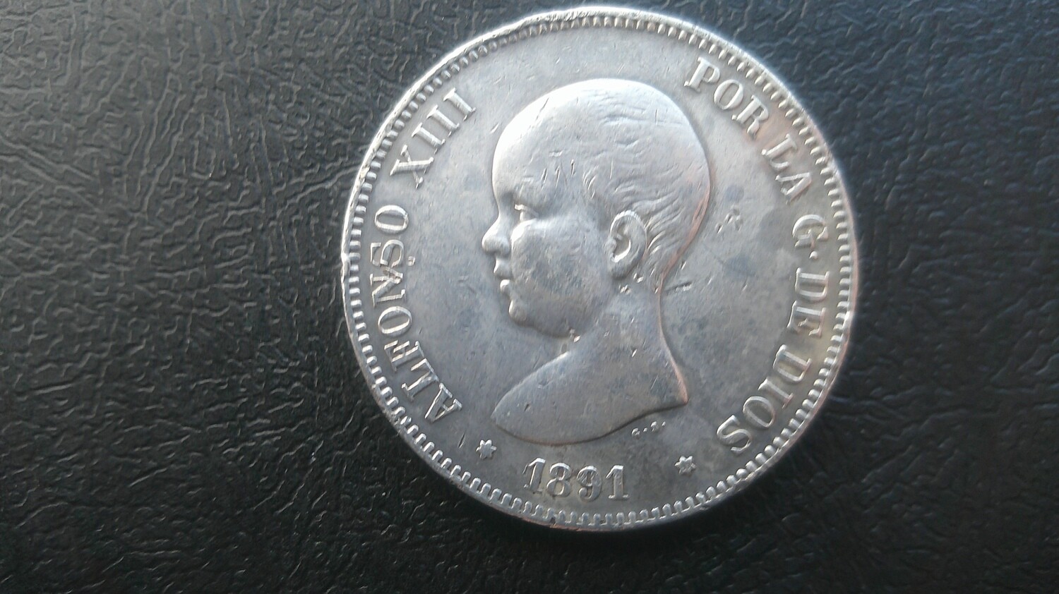 Spain 5 Pesetas - 1891