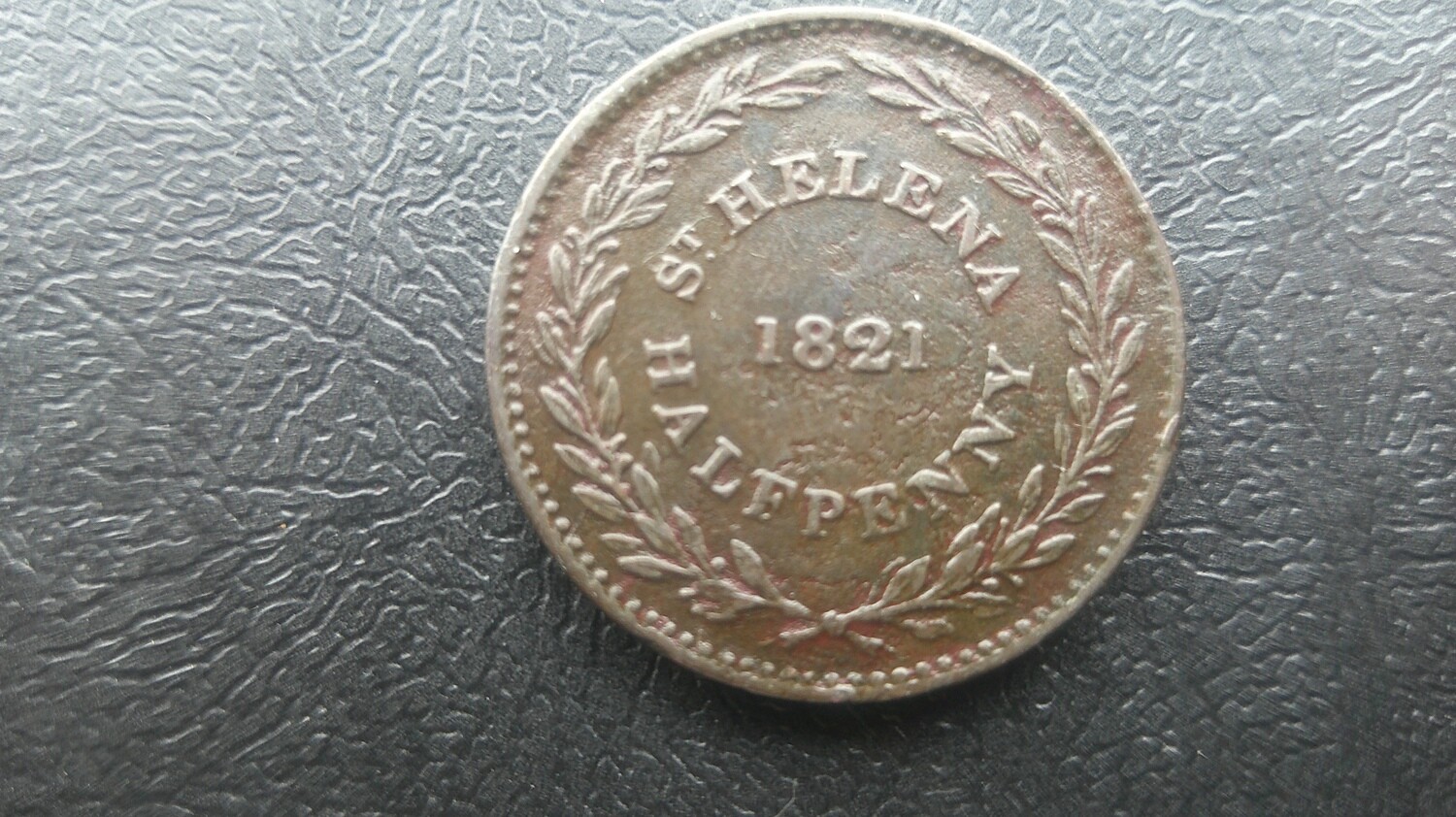 St Helena Halfpenny  -  1821